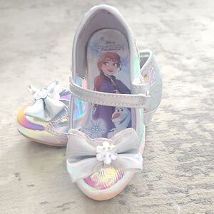 Disney Silver Dress Shoes with Frozen Theme For Toddlers